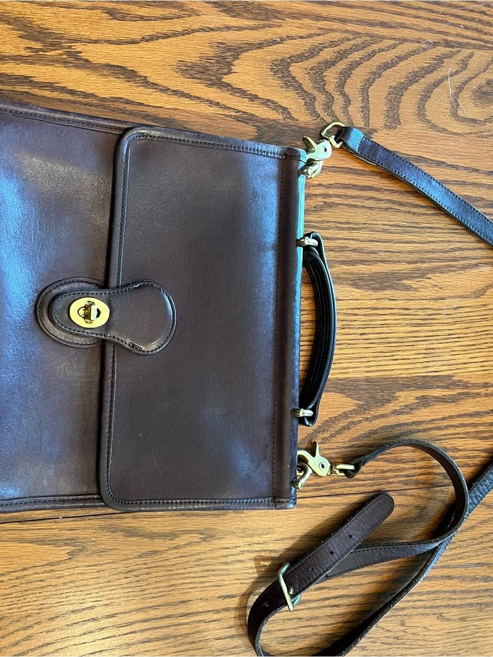 Coach Willis Leather Top-Handle Crossbody Bag - Mahogany